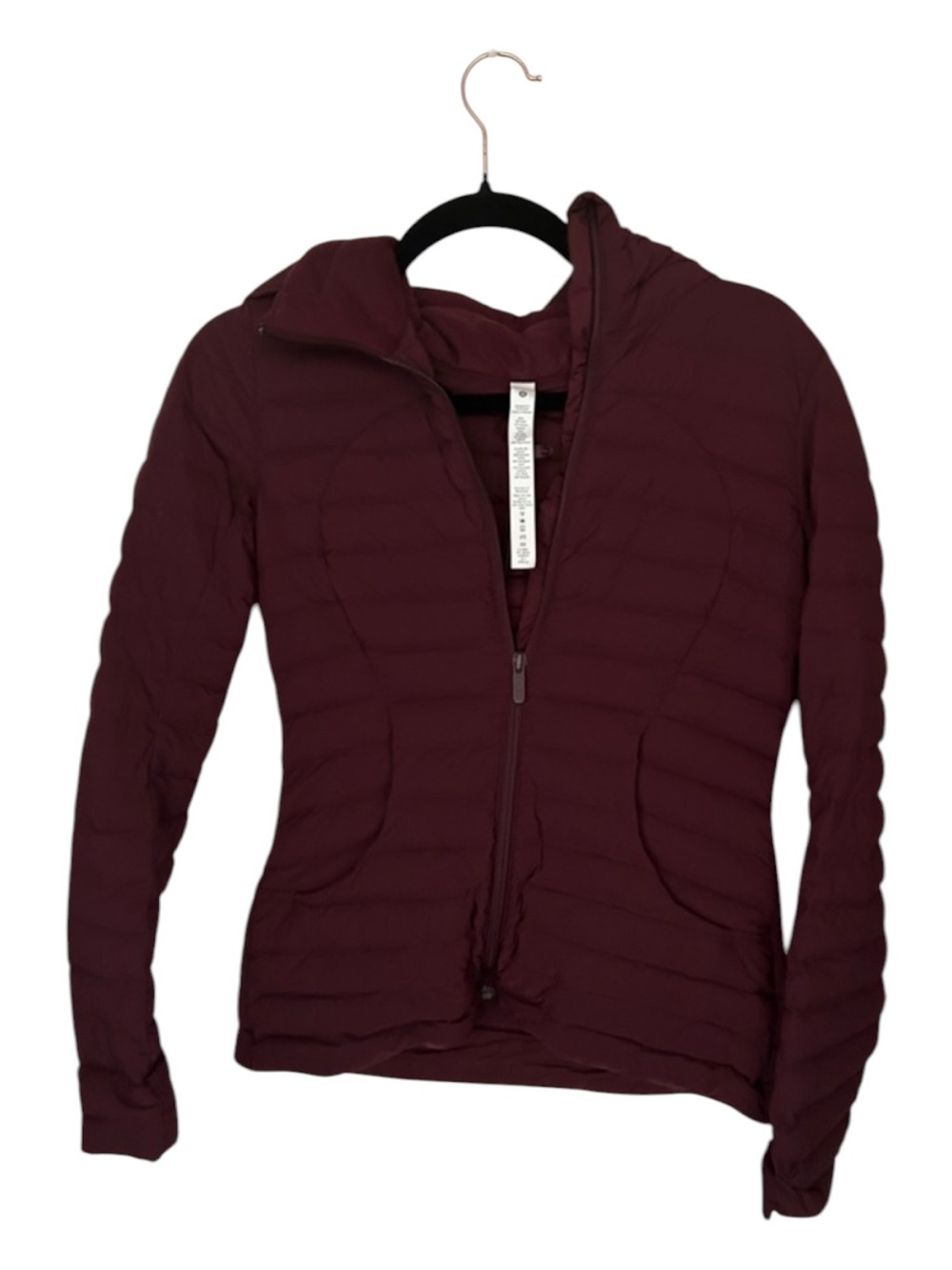 lululemon athletica Women's Maroon Hooded Puffer Jacket